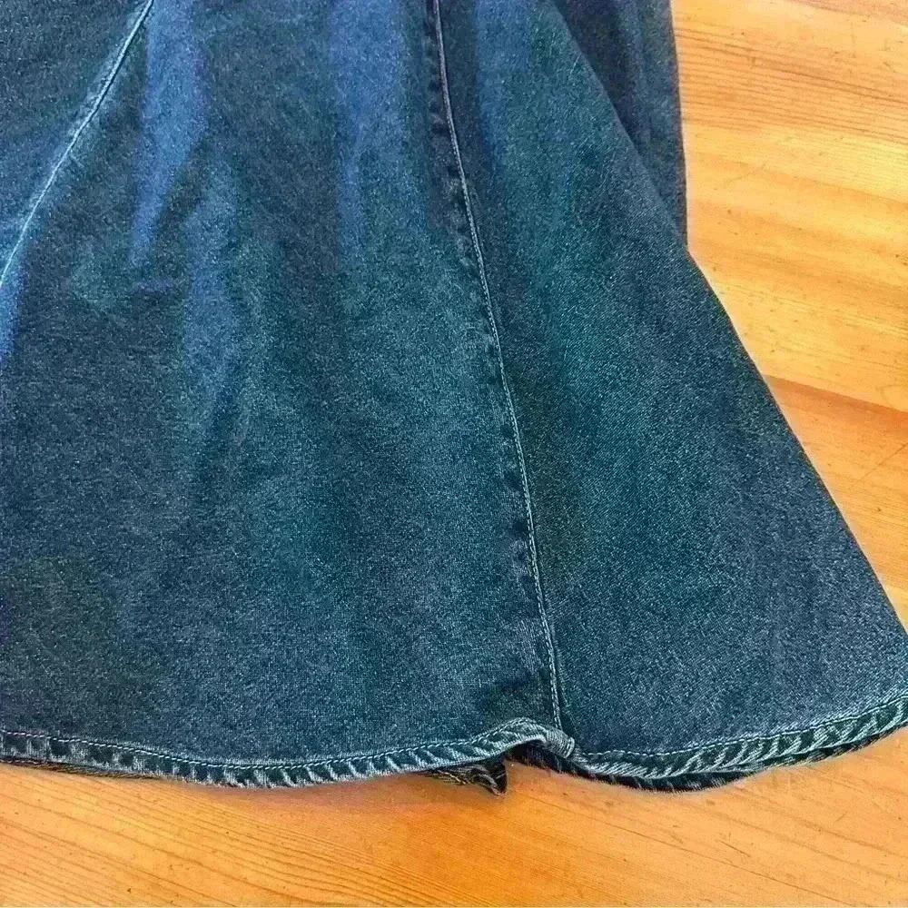 Jones New York Signature Denim panel patchwork skirt women 8 - Picture 6 of 9